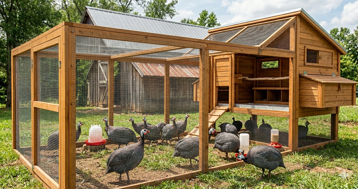 Guinea Fowl Coop Design and Care Guide